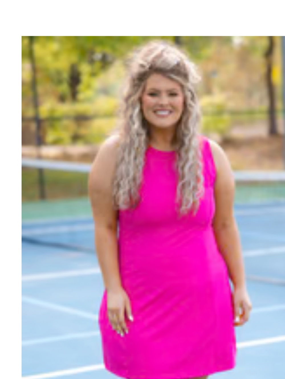 Sleeveless Hot Pink Shift Dress - Unbranded
